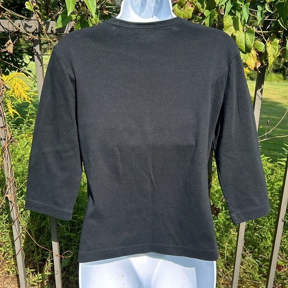 Vintage Halloween Black Shirt W/ Embroidered Figures & Symbols Size Medium - Picture 6 of 7